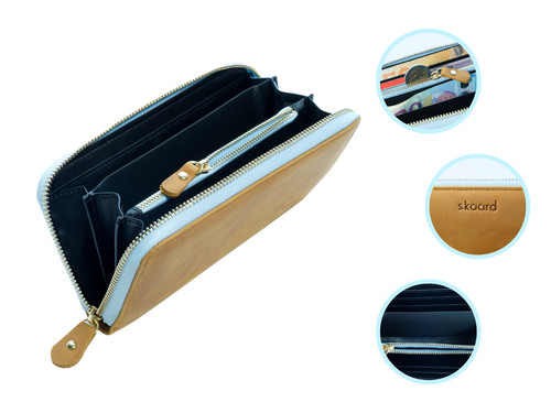 Geldbörse damen leder braun - leder,