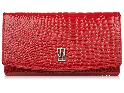 Damen geldbörse rot croco - rot,